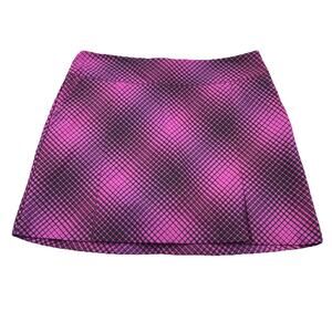Nike Dri Fit Activewear Black & Pink Plaid Skort Golf Tennis Pickleball Size 14